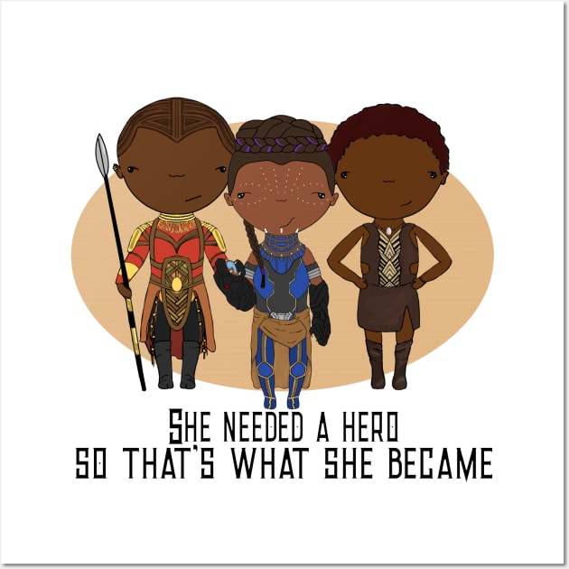 Black Panther Women Wall Art by Jen Talley Design